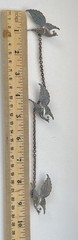 Vintage Flying Birds Chatelaine Sweater Chain Brooches Collar Pins