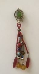 Unique Vintage 1980s 5.5” Length Hand Beaded Earrings Handmade in Africa