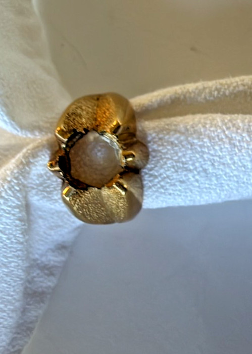 VTG 10K GOLD FILLED RING MISSING STONE SIZE 5 1/4