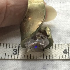 Vintage 18KT GE Gold Plated & Cubic Zirconia Statement Look Ring varied sizes