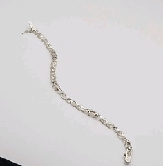 SU Sterling Silver 1.00ct CZ Infinity Looped Tennis Bracelet 7″