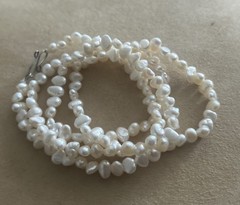 Vintage JTV White Pearl Strand 26 Inch Beaded Necklace