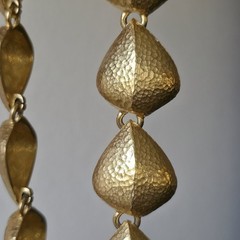 Vintage Givenchy Necklace 1980s Gold Tone Textured Dome