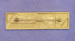 Rare Vintage MONET Burgundy Enamel Gold tone Abstract Bar Brooch
