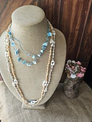 10p Vtg/Mod Jewlery Shell Necklaces Stretch Bracelets Eearings Beach Summer