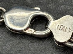 Marked Sterling 925 Italy Untested Double Link Chain Thick Heavy Chunky Bracelet