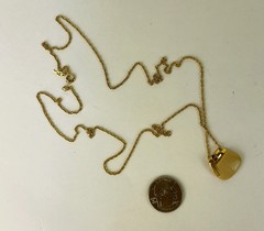 Vintage 1960s Crown Trifari Modernist Enamel Pendant Necklace 29 in