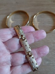 Lot 3 Vintage Bracelet MONET Gold Tone 7,5″