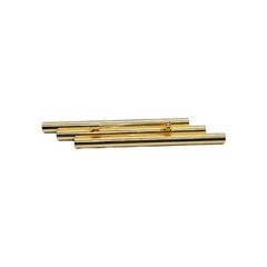 Bar Brooch Gold tone tube Pin Modernist Modern Vintage 3.5 in