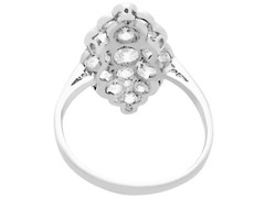 Antique 1.54 Ct Diamond & 18k White Gold Platinum Set Marquise Ring 1910s