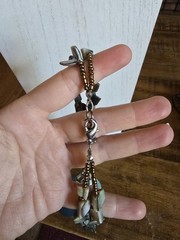 Mother Of Pearl Abalone Bead Necklace Double Strand Dyed Shell Pendant Statement