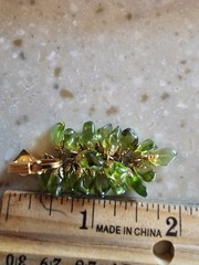 Vintage Mid Century Natural Peridot Chip Fringe Bracelet & Earrings Set