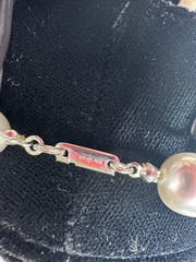 Vintage Necklace Duaplaise Simulated Pearl Soft Gray Heavy Strand