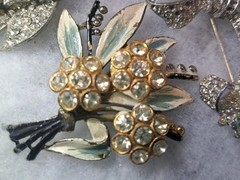 Antique Brooch Lot Crown Trifari Jewled Symphony,Czech, Alfred Philippe?? Etc
