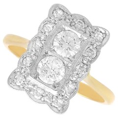 Art Deco Style 2CT Round Lab Created Diamond Cocktail Wedding 14K Gold FN Ring