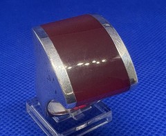 R05 Vintage 1950-1970s Carnelian 925 Silver RING Size 11