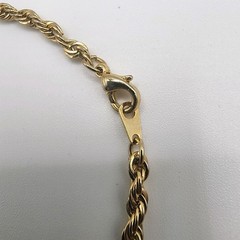 Vintage Gold Tone Twisted Triwl Rope Chain Elegant Bracelet 7.5” Jewelry Gift