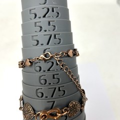 Vtg Wheeler Co Link Heart Bracelet 7.25” Solid Copper Southwest Stamped 10g