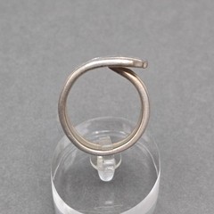Vintage Silver Spoon Ring Size 10.5 Art Deco Upcycled Flatware Statement Ring