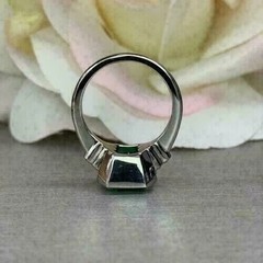 4.05Ct Art Deco Style Lab Created Diamond Anniversary 14K White Gold Finish Ring