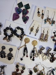 104 Pair Vtg-Now Western Boho Artisan Southwest Rhinestones Earrings Jewlery Lot