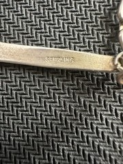 Vintage Sterling Silver 925 Layered 2 Piece Collar Necklace, 15.5in Long