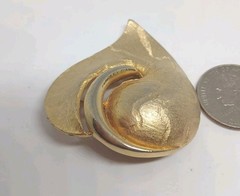 Vtg Brooch CJJ Brand Good Condition Size 55x45mm