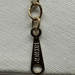 Vintage 18K RGP Rolled Gold Plated Dangle Heart Pendant Necklace 18-20”
