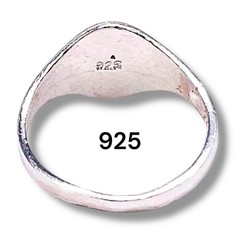 Initial Letter V Signet 925 Sterling Silver Baby Child Pinky Ring SZ 3