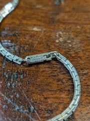 Sarah Coventry VTG Silver Tone Brick Link Chain Necklace 24 Inch Patent 3427691