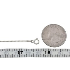 Vintage Sterling Silver 925 1.0mm Box Chain Necklace 17.75″