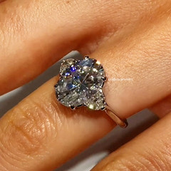 2.50Ct Oval Cut Moissanite ThreeStone Engagement Ring 14k Multi Tone Gold Plated