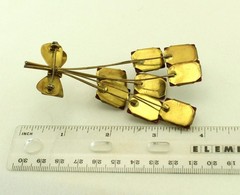 Vintage 1930s Trembler 8 Stemmed Art Glass Bouquet Pin; Disaster Relief