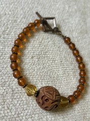 Boho Costume Jewelry Lot Of 11 Pieces Some Vintage Wood Leather Stone
