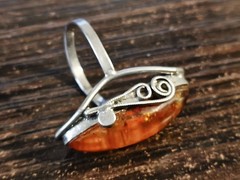 Vintage Soviet women’s ring with a non-precious metal stone women’s jewelry USSR