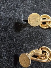 Vintage Barclay Gold Tone Dangle Earrings Screwback