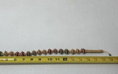 Boho Chic Fashion Wood Rainbow Disc 18” Necklace Vintage Estate Chunky Funky WOW