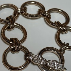 Vintage Victoria’s Secret Bracelet Y2K Angel Wings Rose Gold Tone