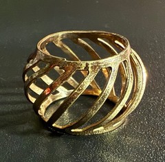 Vintage Scarf Ring Gold Tone