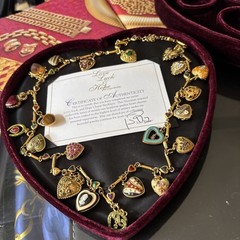 Joan Rivers Love Luck & Hope Heart 21 Charm Necklace – Complete Set Valentines