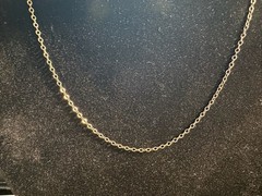 1.30g Vintage Sterling Silver 925 Delicate Cable Chain Necklace 15 in M