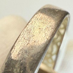 Vintage Signed 925 Sterling Silver Ring Size 9 FAS w/ Large Glass Stone