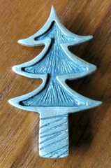 Vintage Mexico 925 Sterling Silver Modernist Tree Brooch Christmas Pin 1.5” 7g