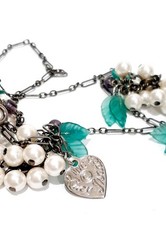 Vintage 925 Lucy Isaacs Grape Cluster Necklace Rare SEE DESCRIPTION Free Ship!