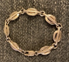 Vintage Heavy Sterling Silver Oval Link Bracelet 31+ grams