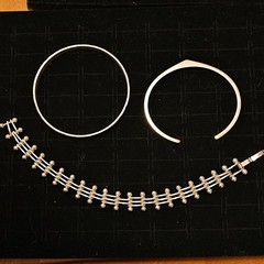 Lot of 3 Vintage Sterling Silver 925 Bracelets Bangle Cuff Studded Links 65g B86