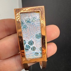 Vintage Matisse Renoir Bracelet Enamel Copper Tone “Concentric Circles” 6.5”