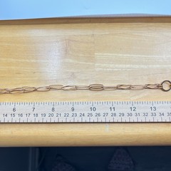 VTG Gold Tone Teardrop Floating Locket Necklace Crystal Accent Paperclip Chain