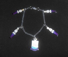 Sterling Charm Bracelet Souvenir Nassau Bahamas Enamel Soldier Soldiers Ship