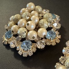 Juliana Delizza & Elster Cinderella Blue Crystal Rhinestones Bauble Beads Set